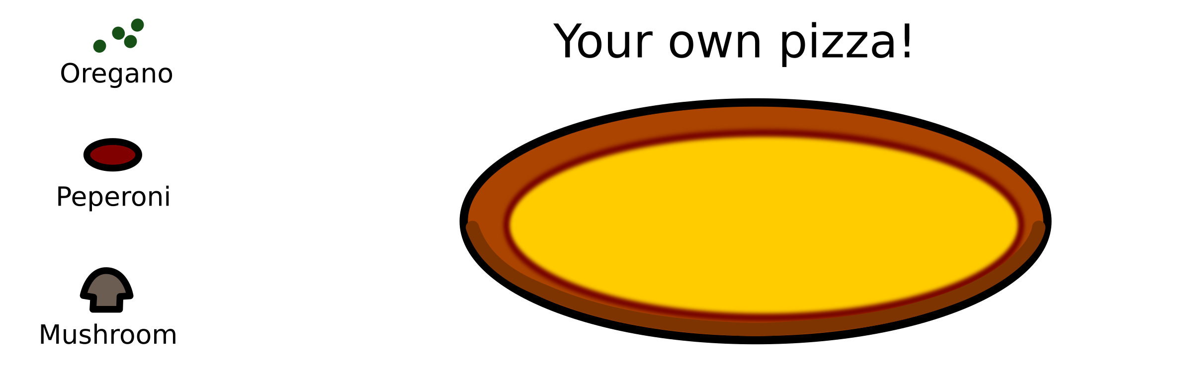 2400x751 Create Your Own Pizza! Icons Png