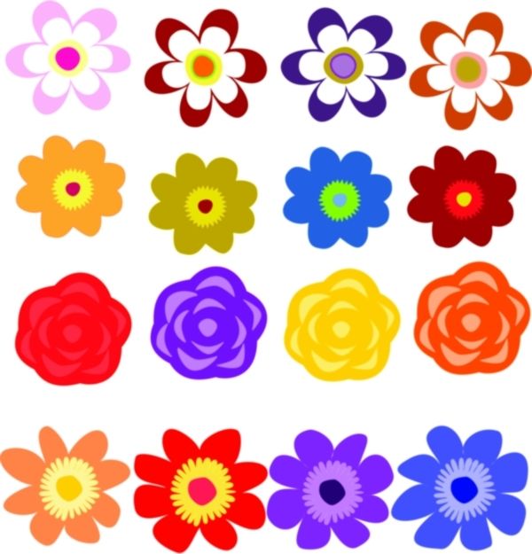 600x625 Flowers Clip Art