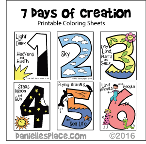 301x296 Fresh 7 Days Of Creation Pictures The Seven Bible Coloring Sheets