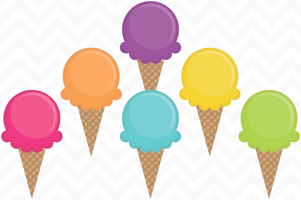 1160x772 Clip Art Vector Ice Cream Cones Illustrations Creative Market