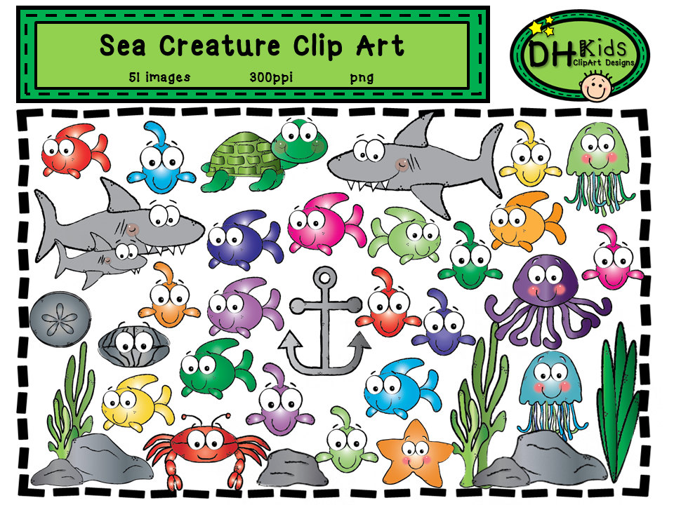 960x720 Sea Creature Clip Art