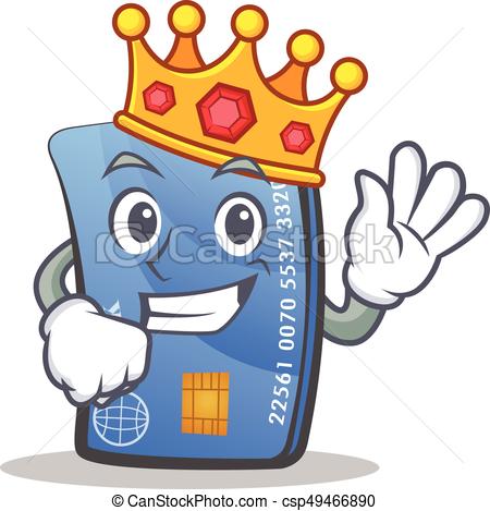 450x469 King Credit Card Character Cartoon Vector Art Eps Vectors