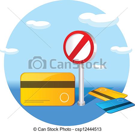 450x438 No Credit Card Sign. Credit Cards And Signs. Vector Clip Art