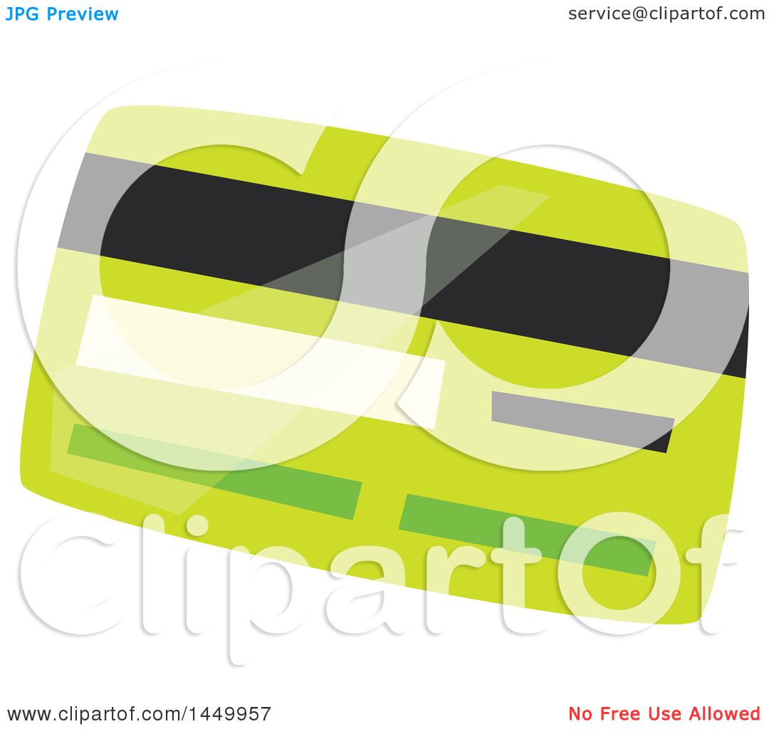 1080x1024 Clipart Graphic Of A Green Credit Or Debit Card