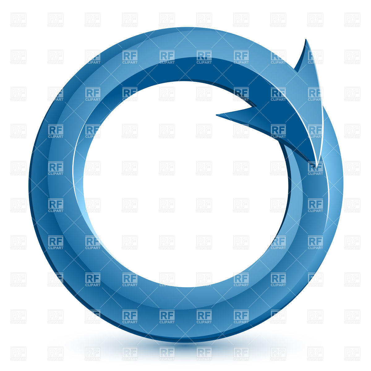 1200x1200 Blue Circular Arrow Royalty Free Vector Clip Art Image