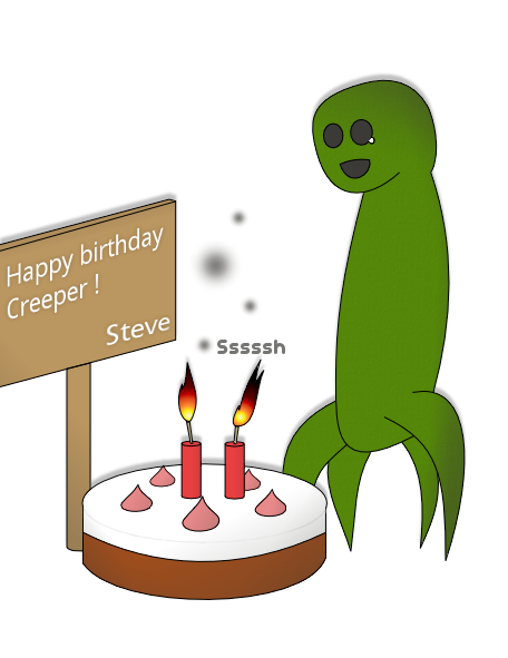 456x591 Happy Birthday Creeper By Pac Miam