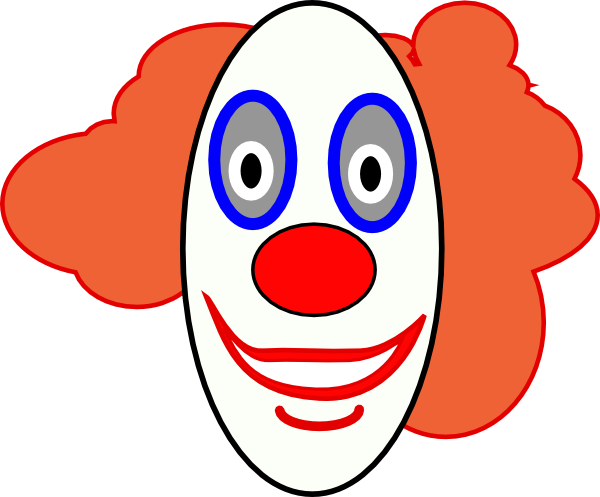 600x497 Creepy Clown Face Clip Art Free Vector 4vector