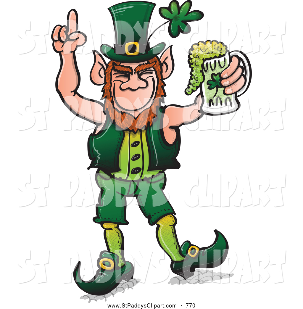 1024x1044 Vector Clip Art Of A Creepy St Patricks Day Leprechaun Celebrating