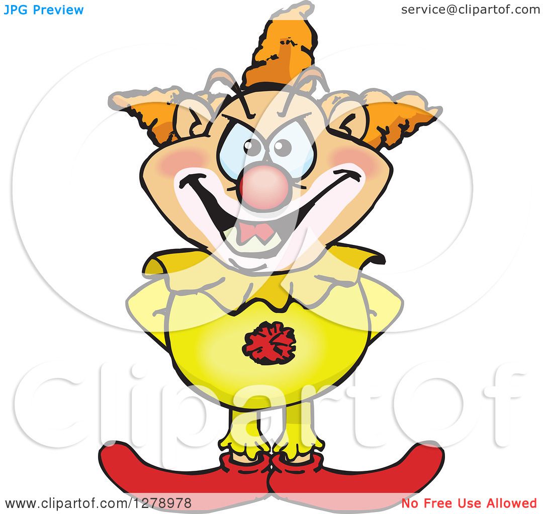 1080x1024 Clipart Of A Creepy Clown