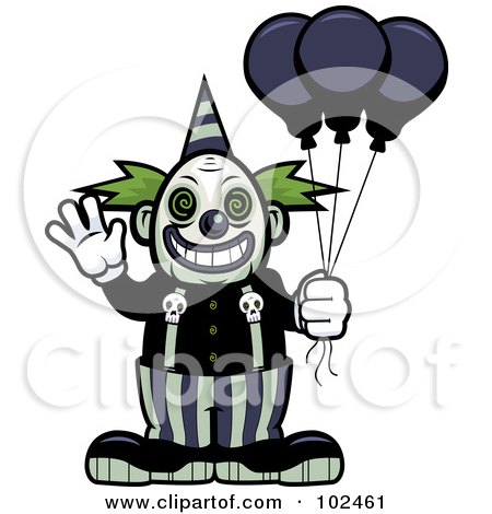 450x470 Royalty Free (Rf) Scary Clown Clipart, Illustrations, Vector