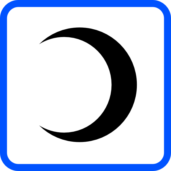 600x600 Muslim Crescent Sign Clip Art