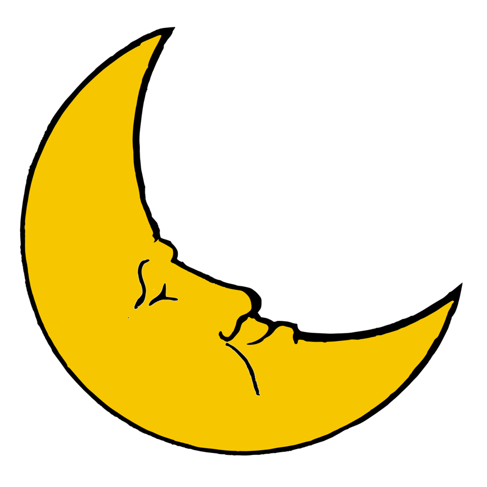 958x958 Public Domain Clip Art Image Smiling Crescent Moon Id