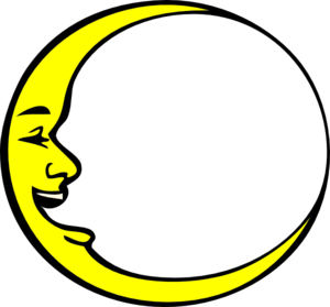 300x279 Crescent Moon Smiling Clip Art