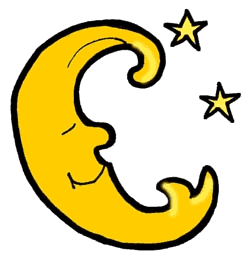 250x262 Sleepy Moon Clipart