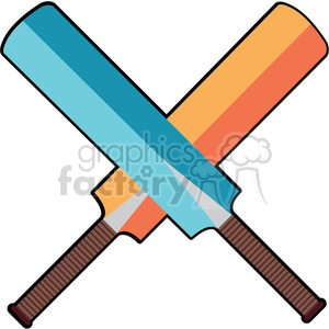 300x300 Royalty Free Cricket Bats Design 398106 Vector Clip Art Image