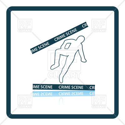 400x400 Shadow Reflection Design Of Crime Scene Icon Royalty Free Vector