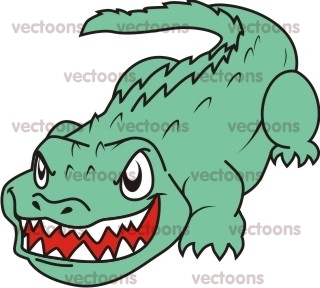 320x288 Angry Crocodile Illustration