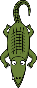 126x299 Alligator Clip Art Free Vector 4vector