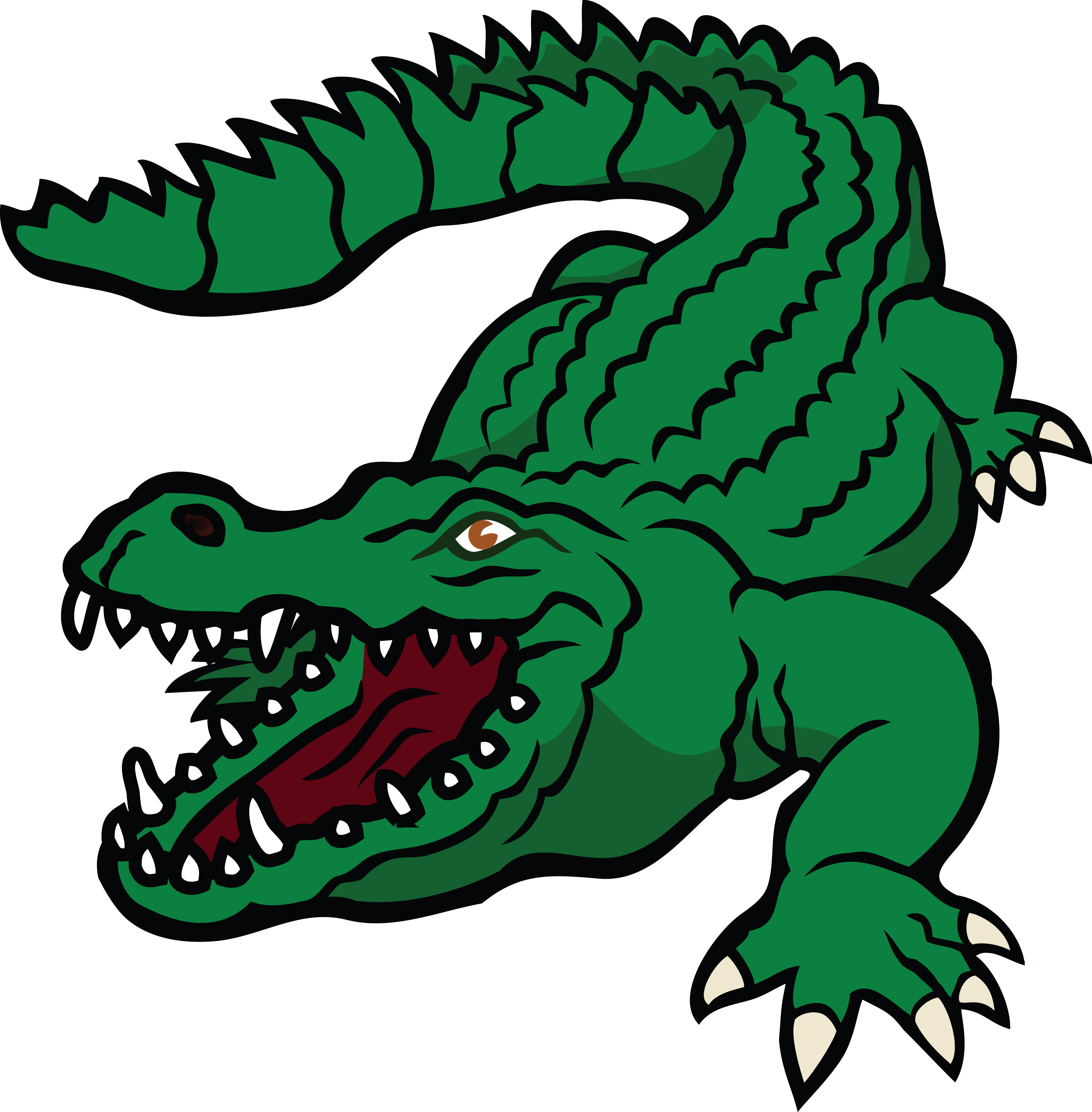 4000x4072 Free Clipart Of A Crocodile