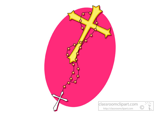 550x400 Rosary Cross Clipart