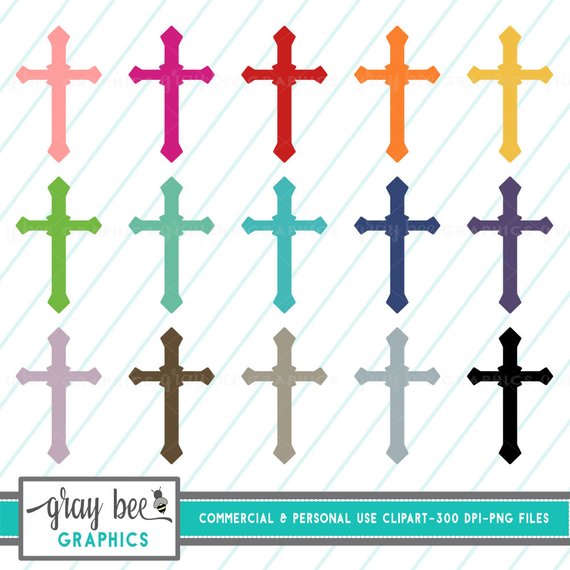 570x570 Sale! Cross Clipart Set, Crosses, Commercial Use, Instant Download