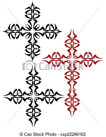 365x470 Tattoo Christian Cross Vector Art Clip Art Vector