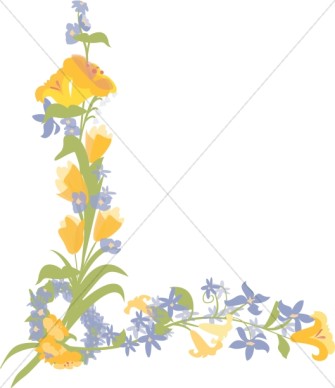 335x388 Yellow Flower Border Clip Art Clipart