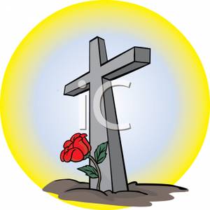 300x300 A Rose Growing By The Cross Of Christ