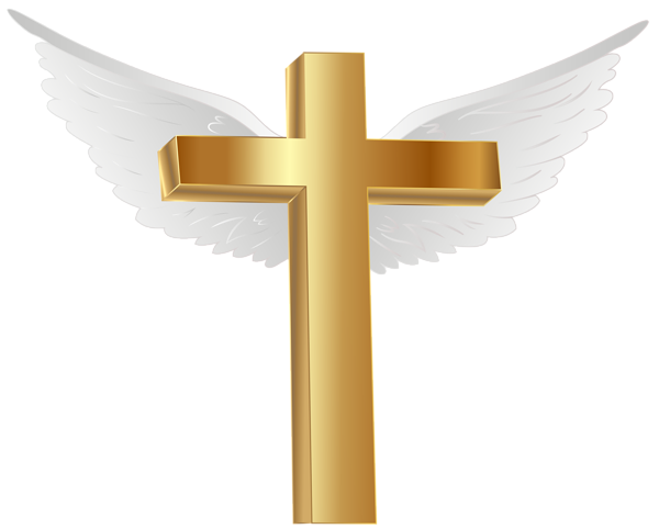 600x482 Gold Cross With Angel Wings Png Clip Art Image Cross