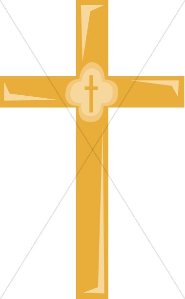 379x612 Golden Cross Clipart