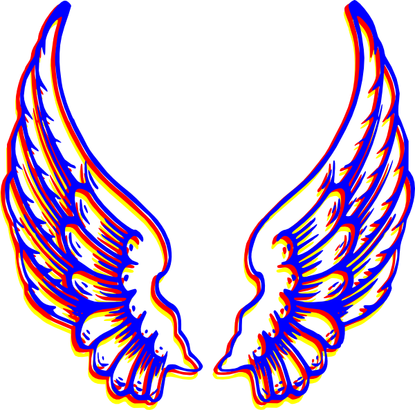 600x594 Angel Wings Clip Art