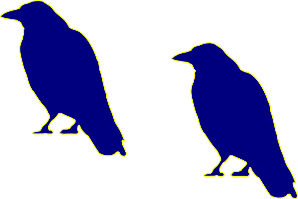 600x401 Blue Crow Clip Art