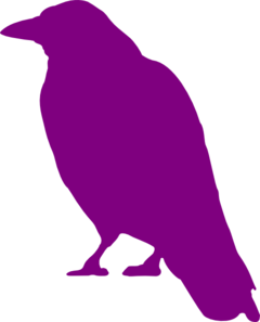240x297 Violet Crow Silhouette Clip Art
