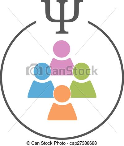 401x470 Social Or Crowd Psychology Logo. Several Person Signs In