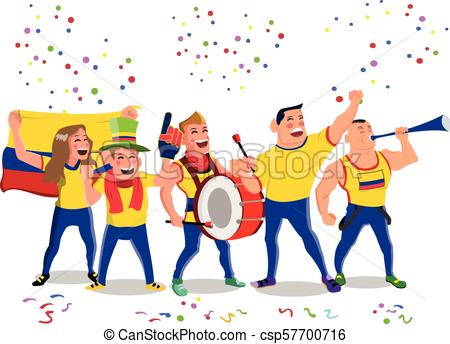 450x344 Cheerful Columbia Football National Team Supporters Crowd