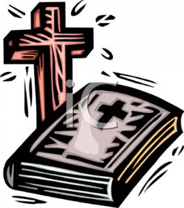 265x300 Royalty Free Clipart Image A Bible And Crucifix