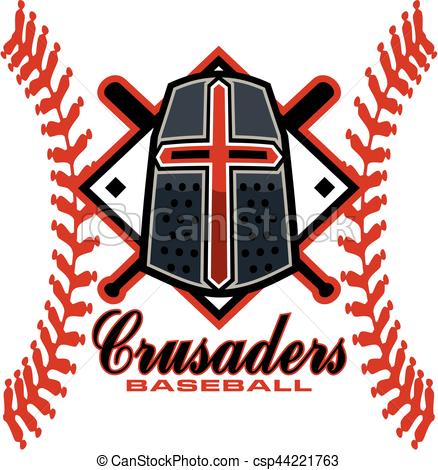 438x470 Crusaders Baseball Team Design With Stitches And Helmet