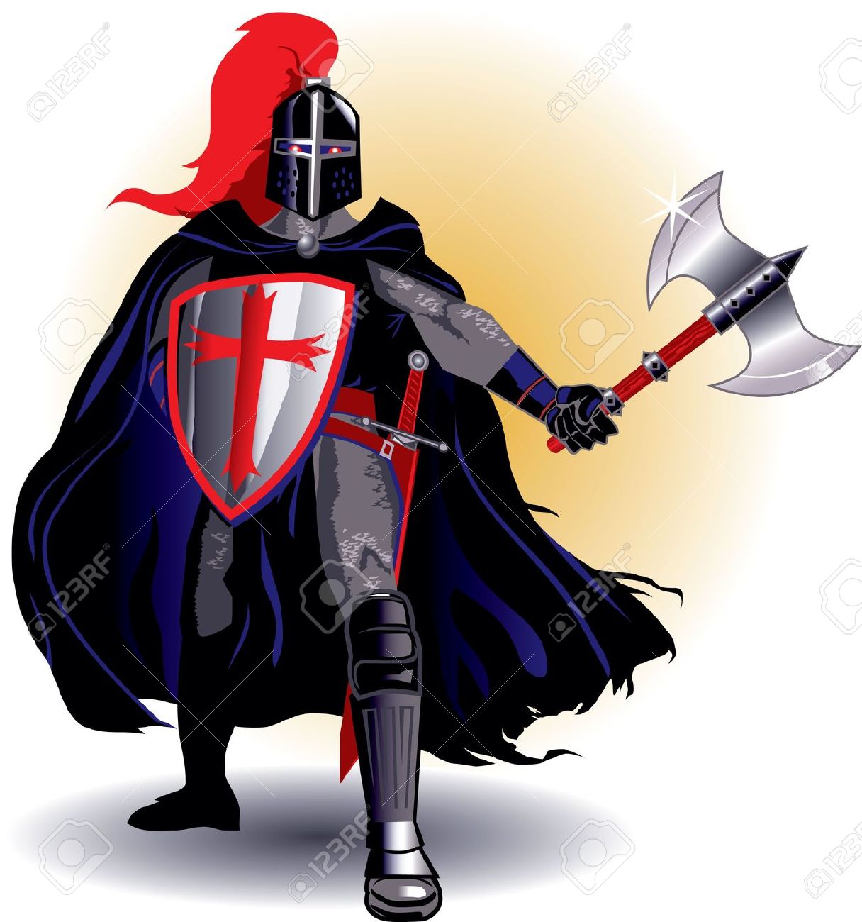 1216x1300 Medieval Black Knight Clipart