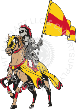 252x361 Crusader Riding Horse In Color