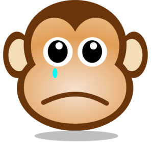 298x279 Sad Monkey Face Clip Art