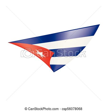 450x470 Cuba Flag, Vector Illustration On A White Background.