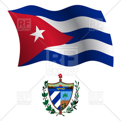 400x400 Cuba Flag And Coat Of Arms Royalty Free Vector Clip Art Image