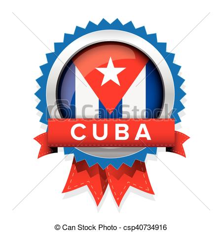 450x470 Cuba Flag Button Badge Vector Clip Art
