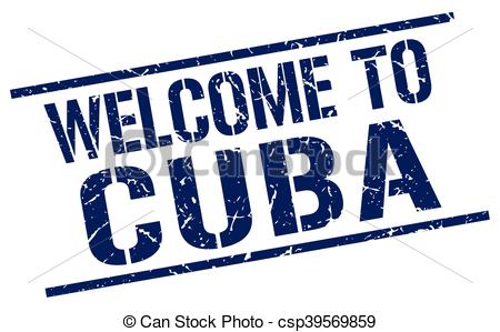 450x299 Welcome To Cuba Stamp Clipart Vector