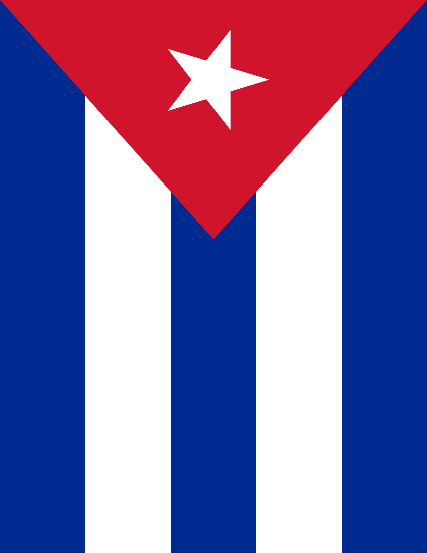 850x1100 Cuba Flag Full Page