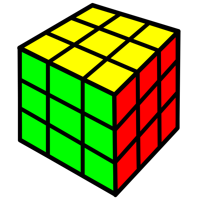 800x800 Free Clipart Rubik Cube Nicubunu