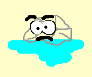 300x250 Ice Cube Clipart Melted