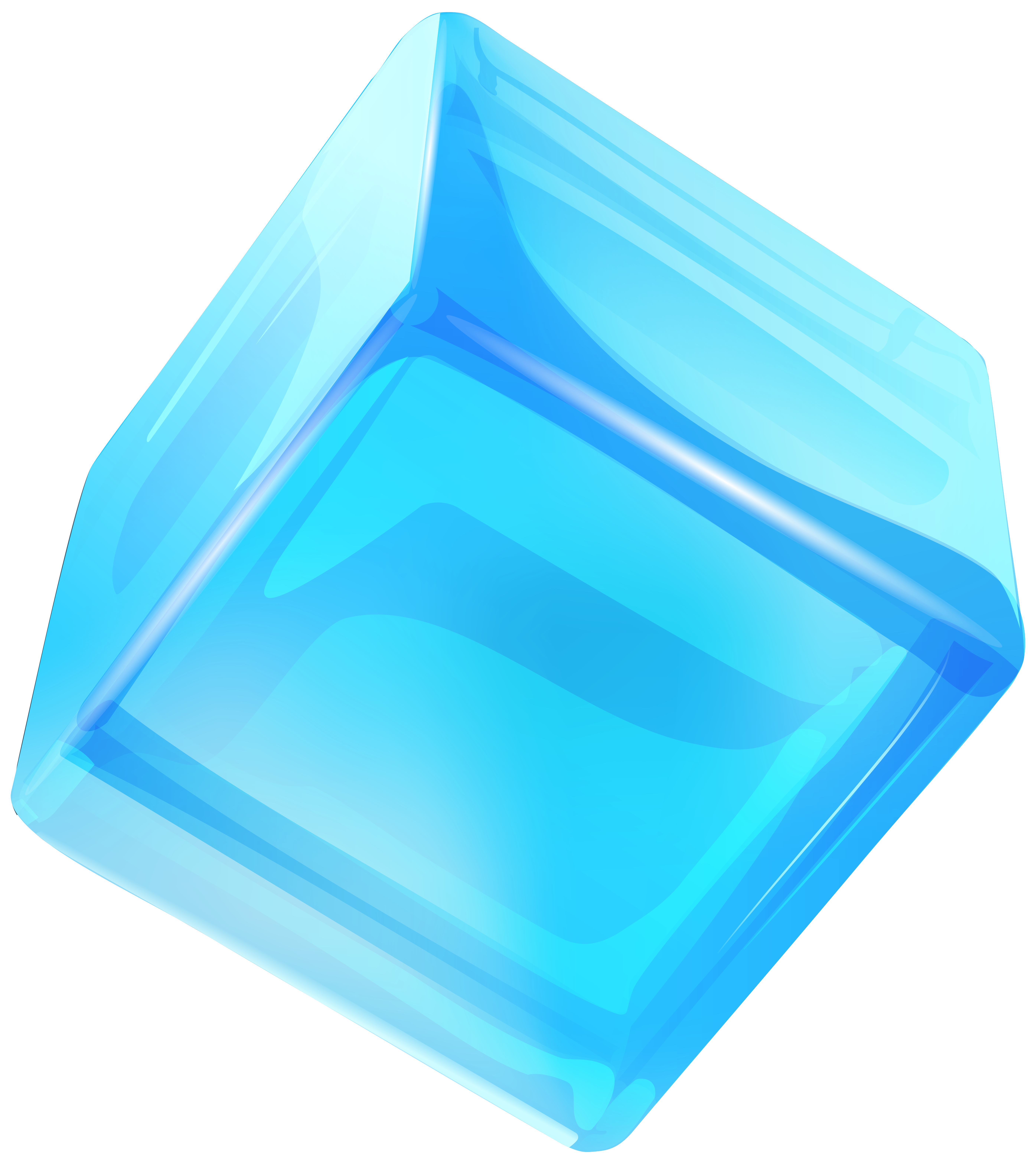 5581x6268 Blue Ice Cube Png Clip Art