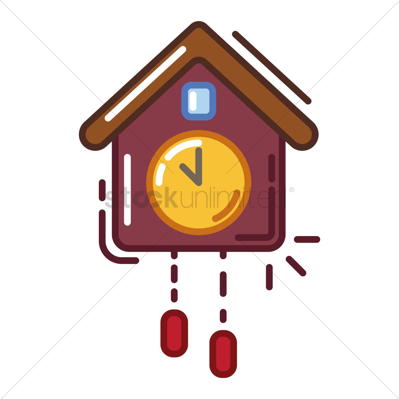 1300x1300 Cuckoo Clock Vector Image