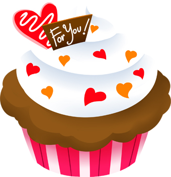 340x353 Valentines Cupcake Clip Art